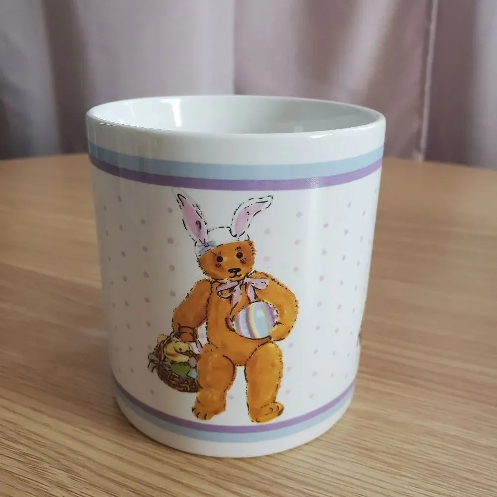 Vintage‎ Schmid Gordon Fraser Easter bunny teddy bear coffee mug